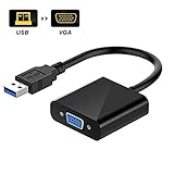 YVENEY USB 3.0 to VGA Adapter Multi-display Video Converter- PC Laptop Windows 7/8/8.1/10,Desktop, Laptop, PC, Monitor, Projector, HDTV, Chromebook, Raspberry Pi, and More (black)