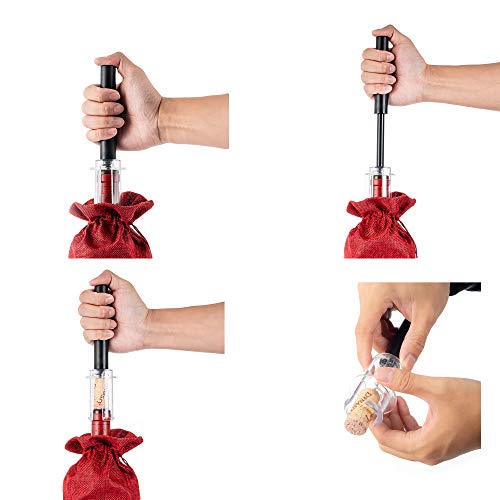 Wine Ziz Amazingly Simple Wine Opener with Foil Cutter Gift Set for