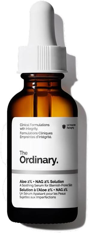 The Ordinary Aloe 2% + NAG 2% Solution, Beruhigt die Haut und wirkt gezielt gegen Aknenarben, 30ml