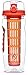 Hydracy Fruit Infuser Water Bottle - 32 oz Sports Bottle - Time Marker & Full Length Infusion Rod + 27 Fruit Infused Water Recipes eBook Gift - Lava Orange