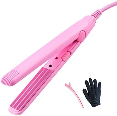 OCALISS Curling Iron Wave Shape Hair Straightener Anti Static Ceramic Negative Ions Fluffy Hair Straightener Hair Treatment Comb Mini Design Hairdressing Tool