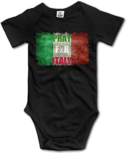 Baby Girls' Pray For Italy Earthquake Support Ribbon Romper Jumpsuit Bodysuit Outfits