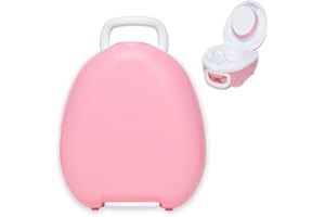 My Carry Potty - Pink Pastel Travel Potty, Award-Winning Portable Toddler Toilet Seat for Kids to Take Everywhere