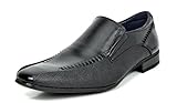 Bruno MARC GORDON-02 Men's Classic Modern Leather Lined Loafers With Alligator Trim Stretch Insert Slip On Dress Shoes