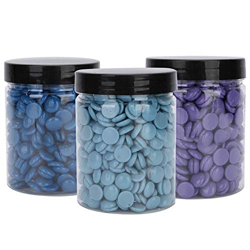 Hard Wax Beads, Hair Removal Hard Wax Beans, Professional Face Legs Body Depilatory Waxing Beads 150g, Waxing Beans for Women Bikini Underarm Back Chest (Blue)