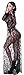 QinMi Lover Women Lace Lingerie Long Sleeve Sleepwear Dress See-Through Maternity Gown,Black