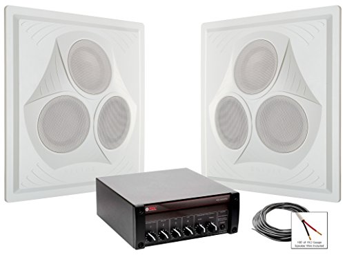 Conference Room Sound System 2 Ceiling Speakers Rdl 8 Ohm Mixer