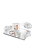 Crystal Jewelry Organizer With Mirror Tray 5 Piece Set