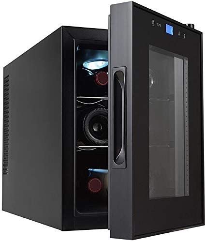 Avanti-EWC6C1B-10-Wine-Cooler-with-6-Bottle-Capacity-Thermoelectric-Cooling-System-Slide-Out-Shelves-and-LED-Lighting-in-Black