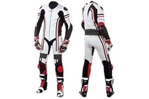 MATAGEAR Motorcycle New White One piece Track Pro Racing Suit CE Approved Protection (LGE)