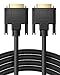 DVI Cable 15FT, Fosmon DVI to DVI (18+1 Pin) DVI-D Single Link Male to Male Cord, Gold Plated High Resolution Digital Video Monitor Cable - Black