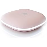 Mavoro LED Lighted Travel Makeup Mirror | 1x/10x Magnification | Rechargeable USB-C | Pocket & Purse Portable Lighted Travel Makeup Compact Mirror, Touch Sensor (Heavenly Pink)