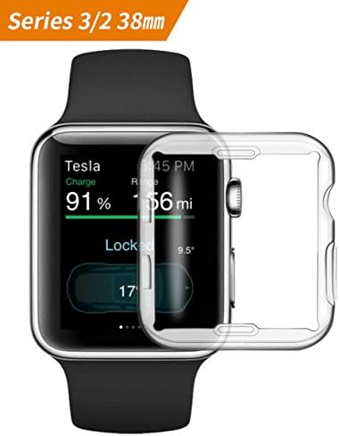 Apple Watch 3 Case [38mm] ,YOCHOS iWatch 3 Screen Protector 38mm,TPU All-round Protective Case, HD Clear Ultra-Thin Cover for Apple Watch Series 3 and Series 2 (38mm)