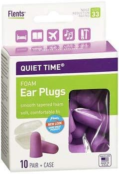 FlentsQuiet Time Comfort Foam Ear Plugs - 10 Pair, Pack of 2