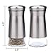 bonris Stainless Steel Salt and Pepper Shakers Set Stainless Steel with Glass Bottom Salt and Pepper Shakers with Adjustable Pour Holes