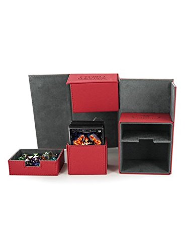 Twin FlipnTray Deck Case 160+ Standard Size XenoSkin Red Card Game