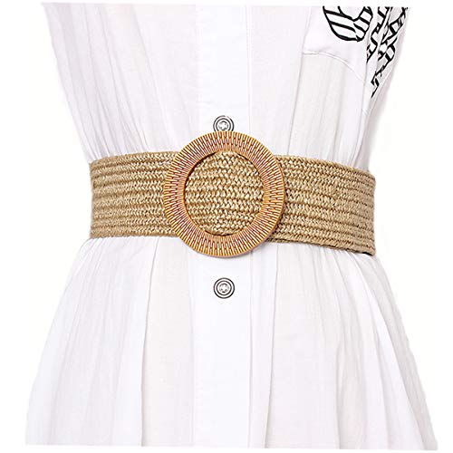 Women Skinny Dress Belt, Fashion Straw Woven Elastic Togo | Ubuy display picture 3