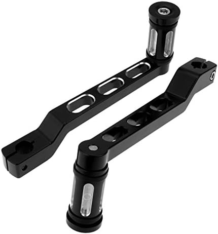 ESUBOSHI CNC Edge Cut Heel Toe Gear Front/Rear Shift Lever + Deep Cut Shifter Peg fit for Harley Road Cross Bones Glide Softail Road King