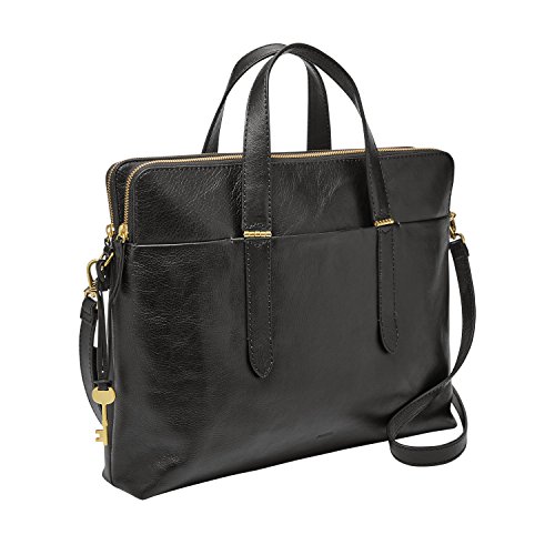 fossil bridgitte leather laptop bag