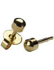 6 pair Universal mini gold 24 k balls for ear piercing stud hypo allergenic