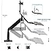 VIVO Black Premium Dual Monitor Height Adjustable Workstation Standing Desk Mount Riser with Foldable Keyboard Tray and USB Ports | Holds 2 Screens 17” to 27” (STAND-SIT2DD)thumb 2