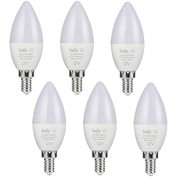 12v E12 LED Bulb Tento Lighting 12 Volt 5w Candle Lamp Low Voltage AC DC 12V 450LM Low Voltage Candelabra Base Bulbs RV Lighting Cabins Chandeliers Wall Scones (12 Volt Warm White 3000k)