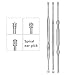 Mudder 3 Pieces Ear Pick Ear Cleaner, 304 Stainless Steel, with Storage Box (Silver)