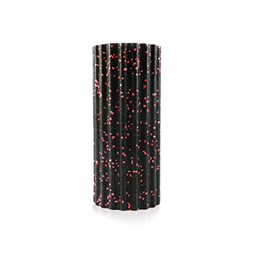 9horn High-Density Foam Roller Extra Firm With Ripples for Deep-Tissue Massage Red Speckled