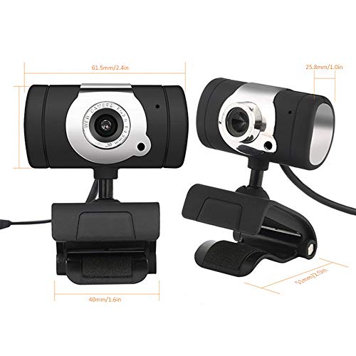 EKUPUZ Full HD Rotatable Webcam Camera Clip On Plug & Play USB Webcam with Built-in Dual Microphone for Computer PC Laptop Desktop for Home and Office