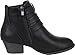 Top Moda Women's Buckle Straps Stacked Low Chunky Heel Ankle Bootie Parker Boots Black 9