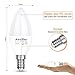 Ascher Classic E12 LED Candelabra Light Bulbs, Equivalent 60W, 550 Lumens, Warm White 2700K, Chandelier Bulb, Non-dimmable, Candelabra Base, Pack of 5