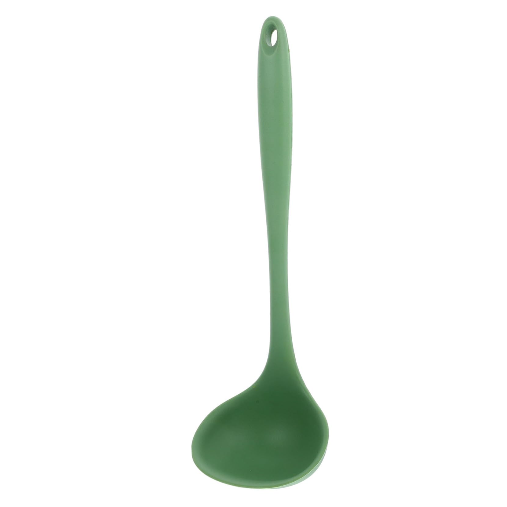JECOMPRIS Silicone Soup Ladle 7.87In Large Serving Spoon Heat Resistant Kitchen Utensil for Home and Restaurant Safe on Cookware