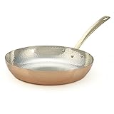 Kuprum 11-Inch Hand Hammered Solid Natural Copper Fry Pan
