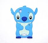 3D blue Stitch & Lilo Soft Silicone Case Cover For ZTE MAX N9520 Boost Mobile