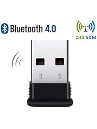 Bluetooth USB Adapter, 4.0 USB Bluetooth Dongle for desktop,Windows 10/ 8.1/ 8/ 7, Vista and XP, Devices with 2.4Ghz range by KEY IDEA