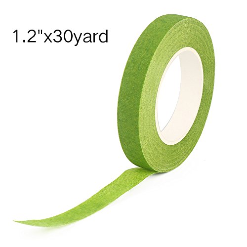 LOKIPA Green Floral Tape 1/2" Wide Floral Tape 30 Yards Floral Arrangement Accessories for Bouquet Stem Wrap Wedding Bouquet Flower