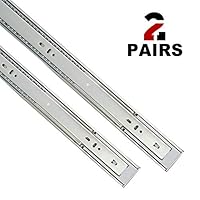 SEVGTY 22-Inch Drawer Slides Soft Close Ball Bearing, 3 Folds Full Extension, Side-Mount, Heavy Duty 110 lb Load Capacity, Silver with Screws, 2-Pair (4 Pieces)