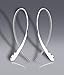 RIBBONXSSS Ribbon Earrings extra short Sterling Silver