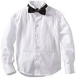 American Exchange Little Boys' Little Tuxedo Shirt with Bowtie