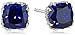 Amazon Collection 925 Sterling Silver 7mm Jubilee Cut Gemstone Stud Earrings for Women with Crown Setting