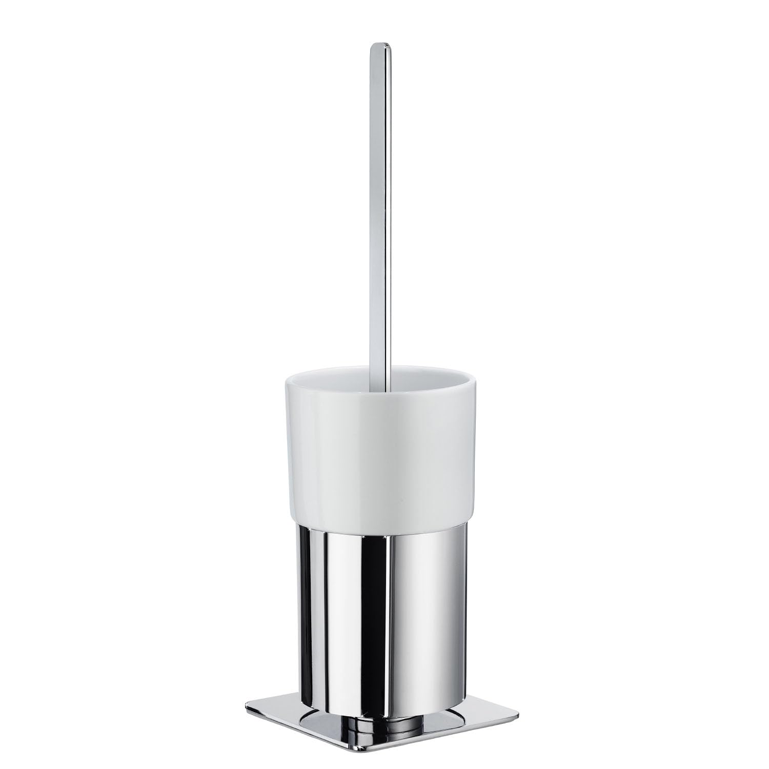 Smedbo Outline Toilet Brush Polished, Polished Chrome/Porcelain, 11.4 x 11.8 x 32.4 cm