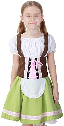 Paniclub Oktoberfest Costume Bar Maid Cosplay Costume Dresss for Kids Girls