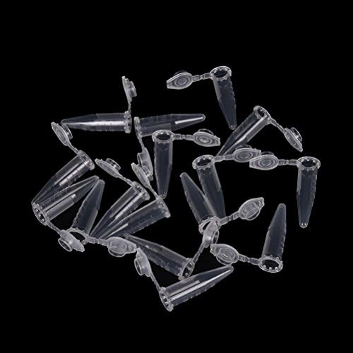 Suriel 500 Pcs-1.5ml non-sterile Centrifuge Microcentrifuge Tubes Plastic Clear Test Vials Sample