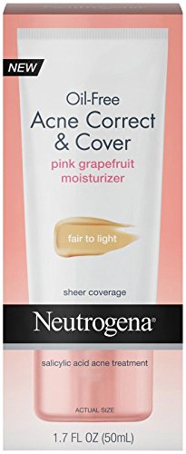 Neutrogena Acne Correct & Cover Oil-Free Moisturizer Pink Grapefruit 1.7 FL OZ(50ml)