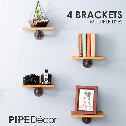 3 Rustic+Decor+Industrial+Shelf+Brackets