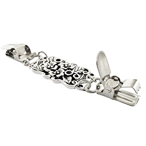 Retro Cardigan Clip Sweater Clip Women Filigree Cinch for Back of Dresses Shawl Clip - Thumbnail 2