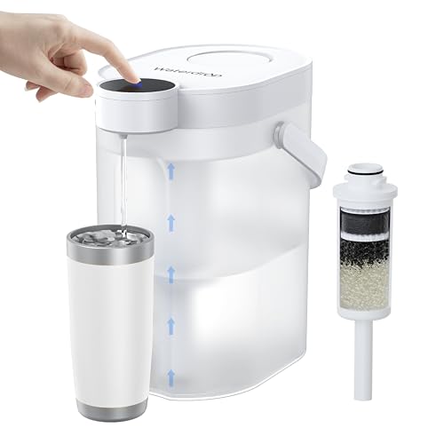 Waterdrop ED06W Elektrische Sofort-Filterkanne für Hartes Wasser, 4 L, Weiß
