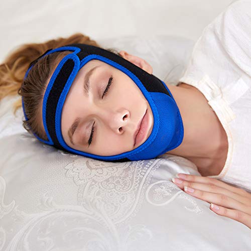 Anti Snoring Chin Strap - Snore Stopper & Snoring Solution Reduction Sleep Aids- Breathable, Flexible & Easily Adjustable with Non-Slip Strap for Men and Women