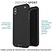 Speck Products Compatible Phone Case for Apple iPhone Xs Max, Presidio Sport Case, Black/Gunmetal Grey/Black