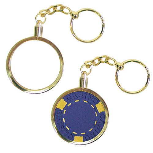 Brass Poker Chip Key Chain Holder